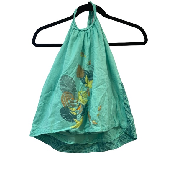 COSMIC ZOO • girls teal halter top size 8 - Picture 1 of 3